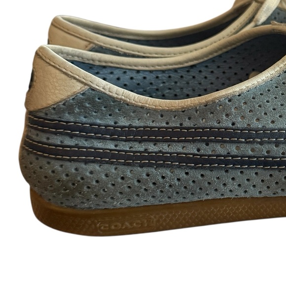 Coach Ellie Sneakers - Vintage Perforated Suede Shoes Women’s Size 7 - Picture 7 of 11